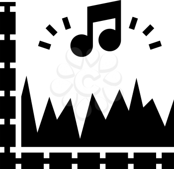 noise vibration infographic glyph icon vector. noise vibration infographic sign. isolated contour symbol black illustration