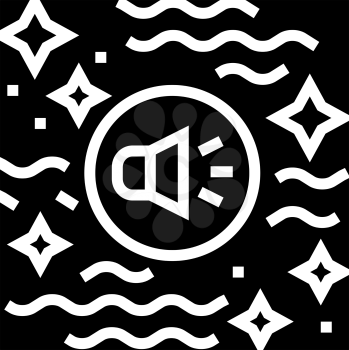 futuristic music glyph icon vector. futuristic music sign. isolated contour symbol black illustration