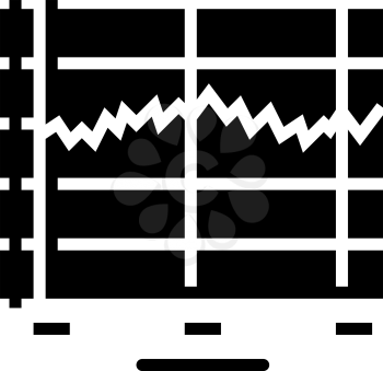 graphic sound vibration glyph icon vector. graphic sound vibration sign. isolated contour symbol black illustration