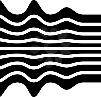 noise waves glyph icon vector. noise waves sign. isolated contour symbol black illustration