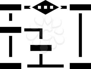 algorithm neural network glyph icon vector. algorithm neural network sign. isolated contour symbol black illustration