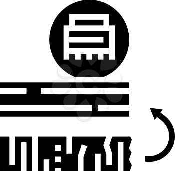 chamfering mirror glyph icon vector. chamfering mirror sign. isolated contour symbol black illustration