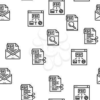 Pdf Electronic File Vector Seamless Pattern Thin Line Illustration
