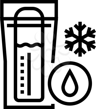 freezing milk storage line icon vector. freezing milk storage sign. isolated contour symbol black illustration