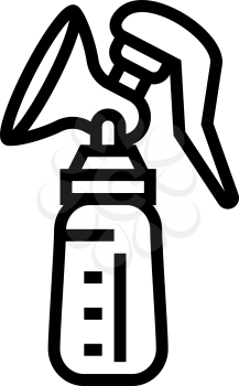breast milk pump line icon vector. breast milk pump sign. isolated contour symbol black illustration