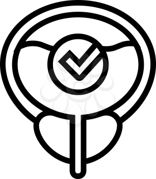 healthy bladder line icon vector. healthy bladder sign. isolated contour symbol black illustration