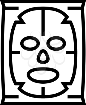 facial mask beauty accessory line icon vector. facial mask beauty accessory sign. isolated contour symbol black illustration