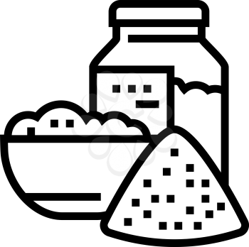 salt for bath line icon vector. salt for bath sign. isolated contour symbol black illustration