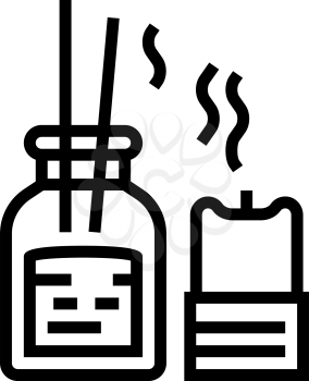 aroma therapy accessories line icon vector. aroma therapy accessories sign. isolated contour symbol black illustration