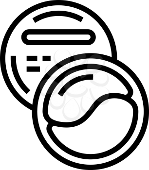 patches beauty accessory line icon vector. patches beauty accessory sign. isolated contour symbol black illustration