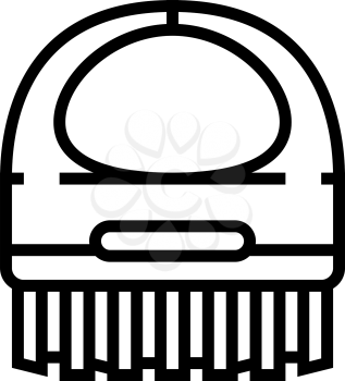 brush spa salon accessory line icon vector. brush spa salon accessory sign. isolated contour symbol black illustration