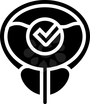 healthy bladder glyph icon vector. healthy bladder sign. isolated contour symbol black illustration