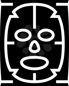 facial mask beauty accessory glyph icon vector. facial mask beauty accessory sign. isolated contour symbol black illustration