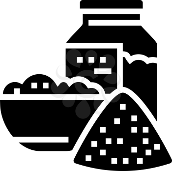 salt for bath glyph icon vector. salt for bath sign. isolated contour symbol black illustration