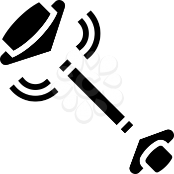 massager beauty salon tool glyph icon vector. massager beauty salon tool sign. isolated contour symbol black illustration