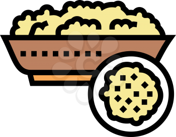 semolina groat color icon vector. semolina groat sign. isolated symbol illustration