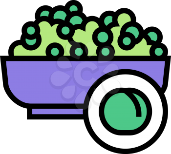 peas groat color icon vector. peas groat sign. isolated symbol illustration