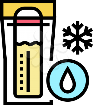 freezing milk storage color icon vector. freezing milk storage sign. isolated symbol illustration