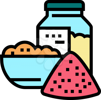 salt for bath color icon vector. salt for bath sign. isolated symbol illustration