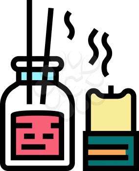 aroma therapy accessories color icon vector. aroma therapy accessories sign. isolated symbol illustration