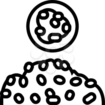spelled groat line icon vector. spelled groat sign. isolated contour symbol black illustration