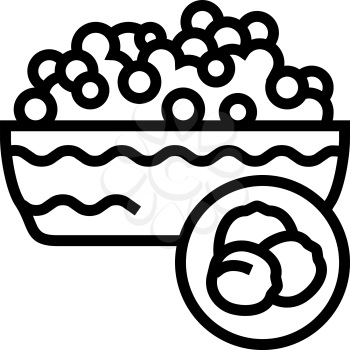 chickpeas groat line icon vector. chickpeas groat sign. isolated contour symbol black illustration