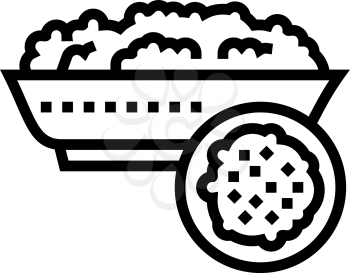 semolina groat line icon vector. semolina groat sign. isolated contour symbol black illustration