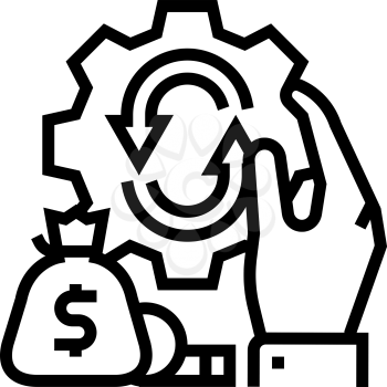 finance optimize line icon vector. finance optimize sign. isolated contour symbol black illustration
