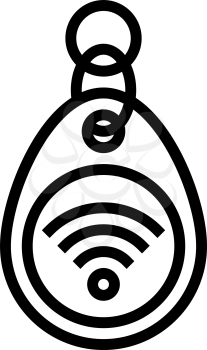 trinket rfid line icon vector. trinket rfid sign. isolated contour symbol black illustration