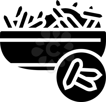 rice groat glyph icon vector. rice groat sign. isolated contour symbol black illustration