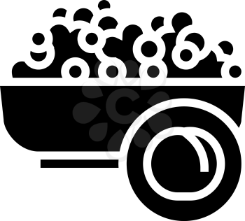 peas groat glyph icon vector. peas groat sign. isolated contour symbol black illustration