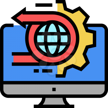 international logistics service color icon vector. international logistics service sign. isolated symbol illustration