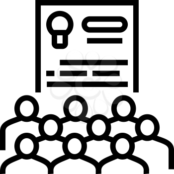 user agreement crowdsoursing line icon vector. user agreement crowdsoursing sign. isolated contour symbol black illustration