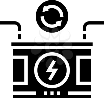 battery energy saving glyph icon vector. battery energy saving sign. isolated contour symbol black illustration