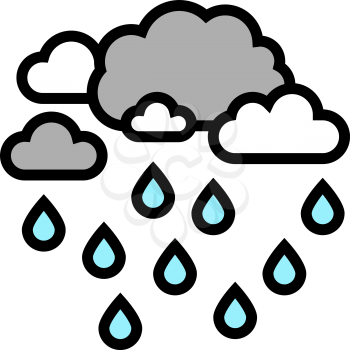 precipitation water color icon vector. precipitation water sign. isolated symbol illustration