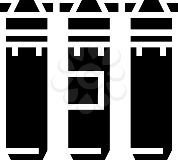 filtration water equipment glyph icon vector. filtration water equipment sign. isolated contour symbol black illustration
