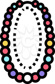 beads jewellery color icon vector. beads jewellery sign. isolated symbol illustration