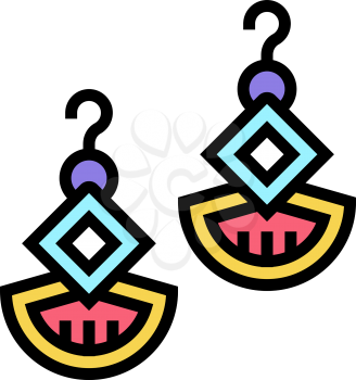 earrings jewellery color icon vector. earrings jewellery sign. isolated symbol illustration