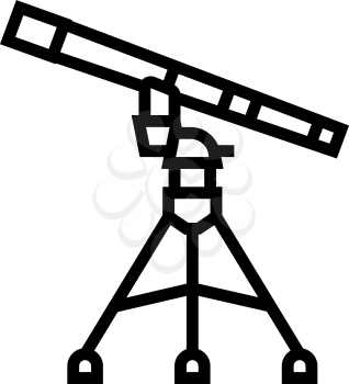 refractor planetarium line icon vector. refractor planetarium sign. isolated contour symbol black illustration
