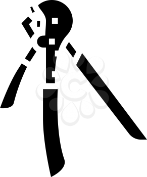 step crimper line icon vector. step crimper sign. isolated contour symbol black illustration