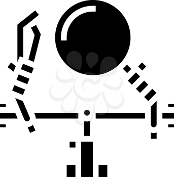 step looper line icon vector. step looper sign. isolated contour symbol black illustration