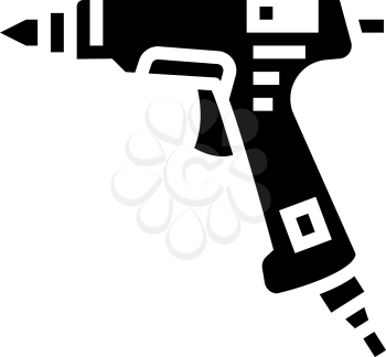 glue pistol jewellery line icon vector. glue pistol jewellery sign. isolated contour symbol black illustration