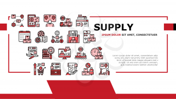 Supply Chain Management System Icons Set Vector. Optimization Of Supply Chain And Automation, Demand Forecasting And Sales Planning Illustration