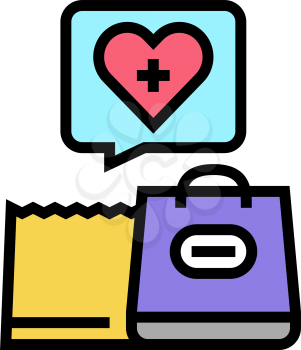 grocery shopping homecare service color icon vector. grocery shopping homecare service sign. isolated symbol illustration