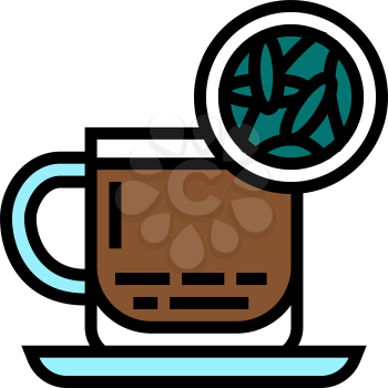 black tea color icon vector. black tea sign. isolated symbol illustration