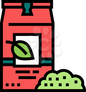 loose tea bag color icon vector. loose tea bag sign. isolated symbol illustration