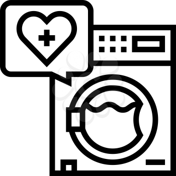 wash laundry homecare service line icon vector. wash laundry homecare service sign. isolated contour symbol black illustration