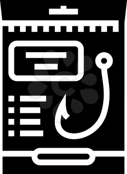 hook for spinning glyph icon vector. hook for spinning sign. isolated contour symbol black illustration
