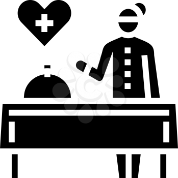 cooking homecare service glyph icon vector. cooking homecare service sign. isolated contour symbol black illustration