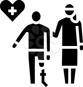 personal care homecare service glyph icon vector. personal care homecare service sign. isolated contour symbol black illustration